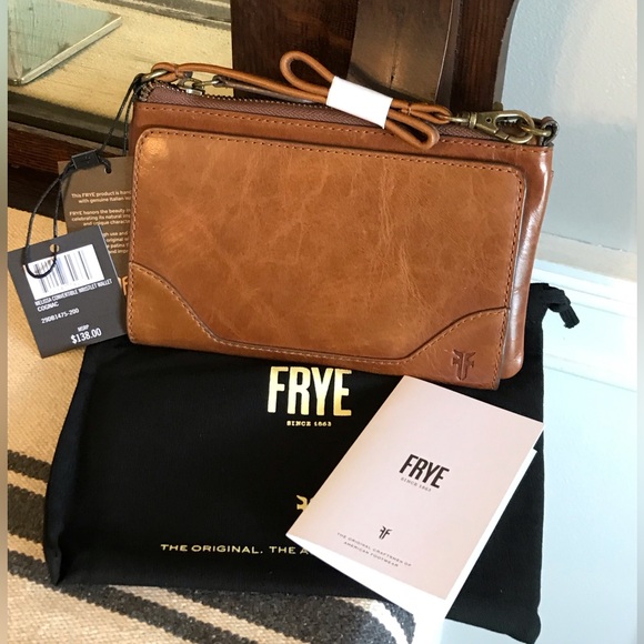 Frye Handbags - NWT Frye Women's Melissa Convertible Wristlet Wallet Cognac Brown Retail $138